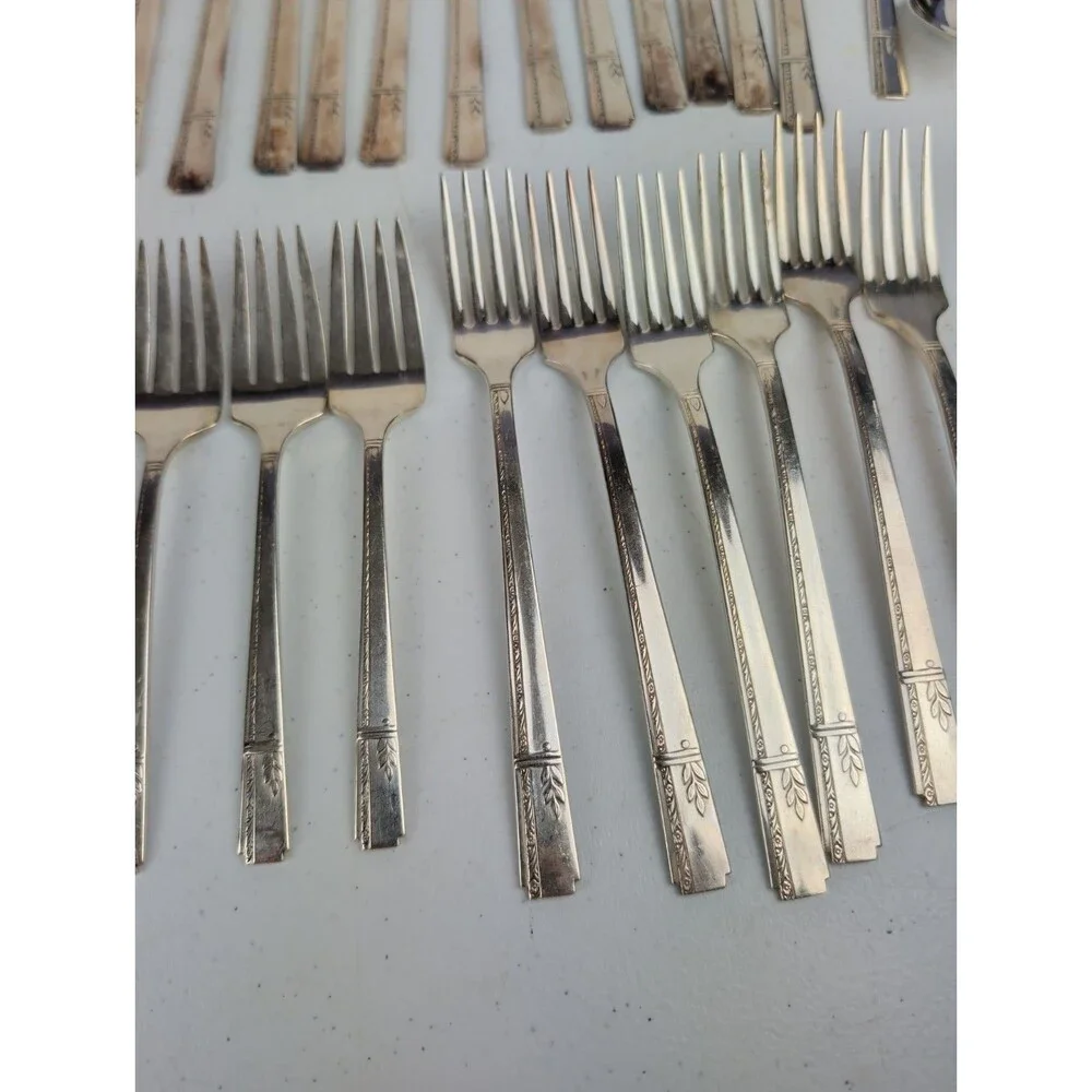 81 Piece VTG Oneida Prestige Plate Grenoble Silverplate Flatware Set MCM
